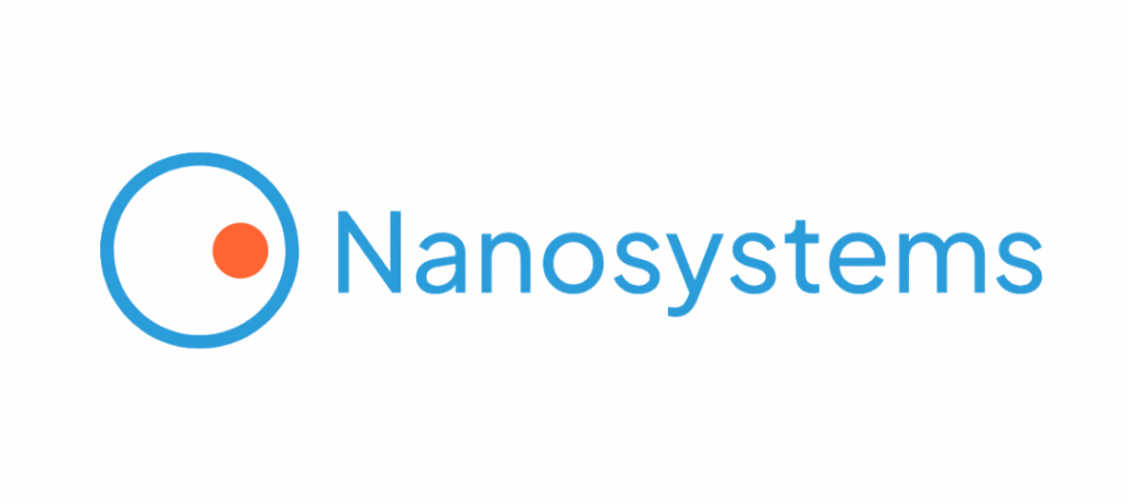 Logo Nanosystems transparent background white pictogram