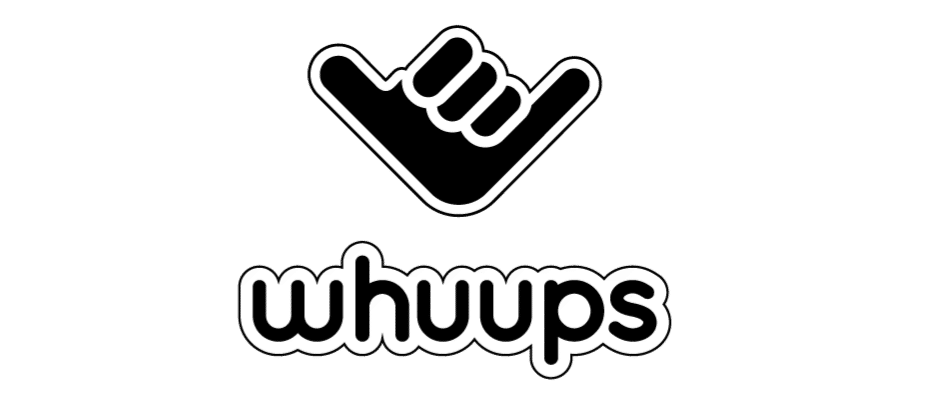 logo whuups vertical BW
